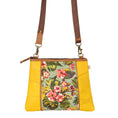 Load image into Gallery viewer, Noa Angled Crossbody - Summer Jungle - Upcycled Leather/Canvas - BagNook