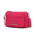 Load image into Gallery viewer, (fuchsia)Rosalie Solid Quilted Cotton Shoulder Bag by Mia K - BagNook