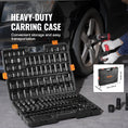 Load image into Gallery viewer, VEVOR Impact Sockets Set 130pc 6pt 3/8,1/2 Ratchet Tool Kit w/Readable Markings - BagNook