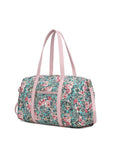Load image into Gallery viewer, (green)Khelani Quilted Botanical Pattern Duffel Bag by Mia k - BagNook