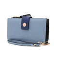 Load image into Gallery viewer, (denim-navy)Solene Vegan Leather Women Wristlet Wallet by Mia K - BagNook