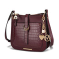 Load image into Gallery viewer, (wine)Kiltienne Crossbody Handbag Vegan Leather by Mia K - BagNook