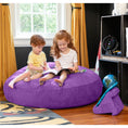 Load image into Gallery viewer, Jaxx 4 ft Cocoon Kids Bean Bag, Grape - BagNook