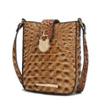 Load image into Gallery viewer, (taupe)Avery Faux Crocodile Embossed Crossbody by Mia K - BagNook