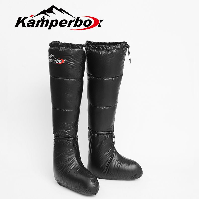 (black)Kamperbox Camping Down Socks/Boots - BagNook