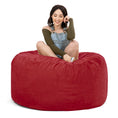 Load image into Gallery viewer, Jaxx Saxx 4 Foot Round Bean Bag, Cinnabar - BagNook