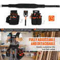 Load image into Gallery viewer, VEVOR Tool Belt with Suspenders, 29 Pockets - Fully Adjustable - Black - BagNook