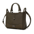 Load image into Gallery viewer, (olive)Melody V-Leather Tote by Mia K - BagNook