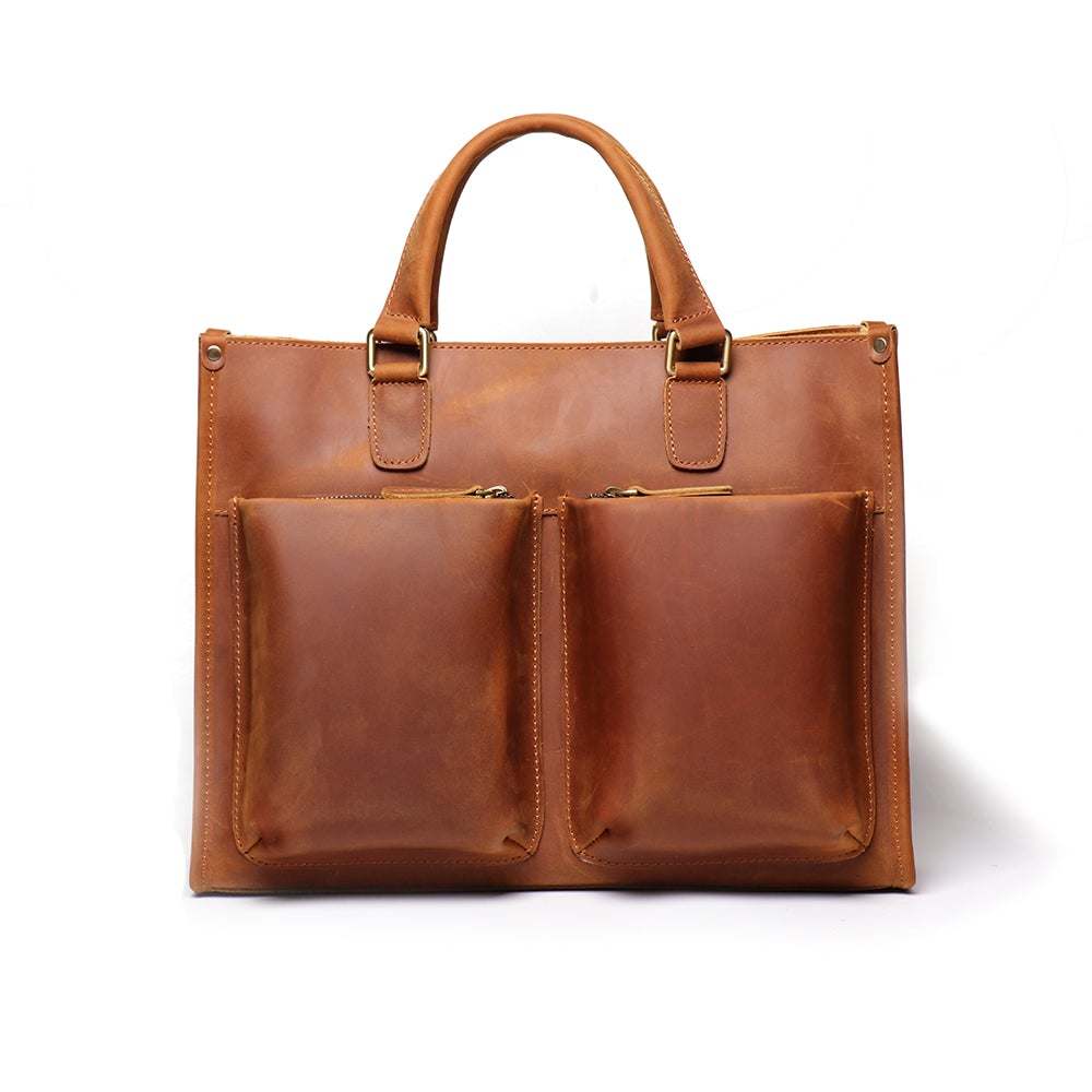 The Dagmar Leather Briefcase | Vintage Leather Messenger Bag - BagNook