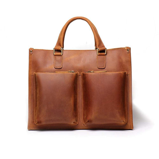 The Dagmar Leather Briefcase | Vintage Leather Messenger Bag - BagNook
