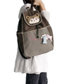 Load image into Gallery viewer, Bear Loves Fish 100% Cotton Fabric Art School Backpack - BagNook