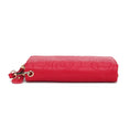 Load image into Gallery viewer, (red)Ellie Vegan Leather Flower Embossed Wristlet by Mia K - BagNook