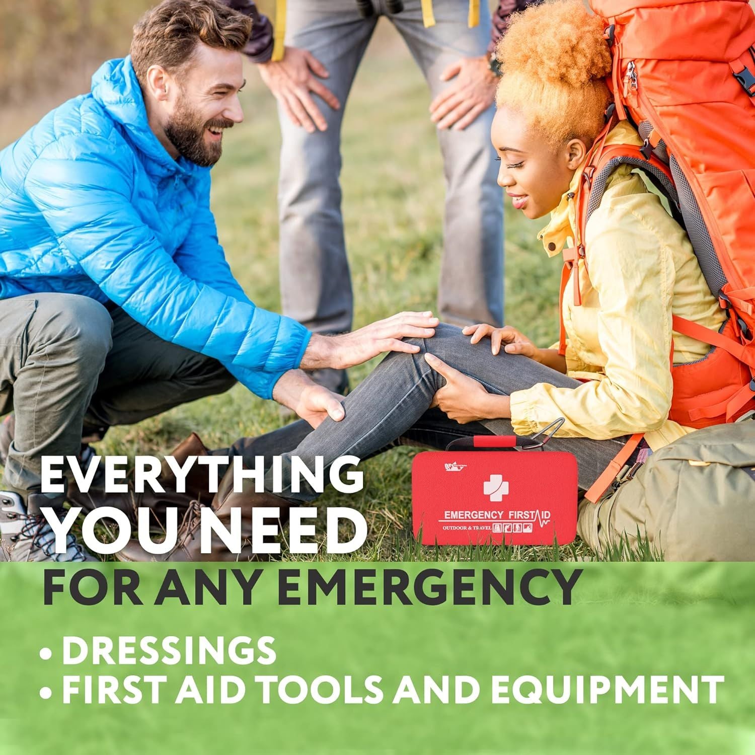 First Aid Kit, Small for Auto-Home, 121 Pieces - BagNook