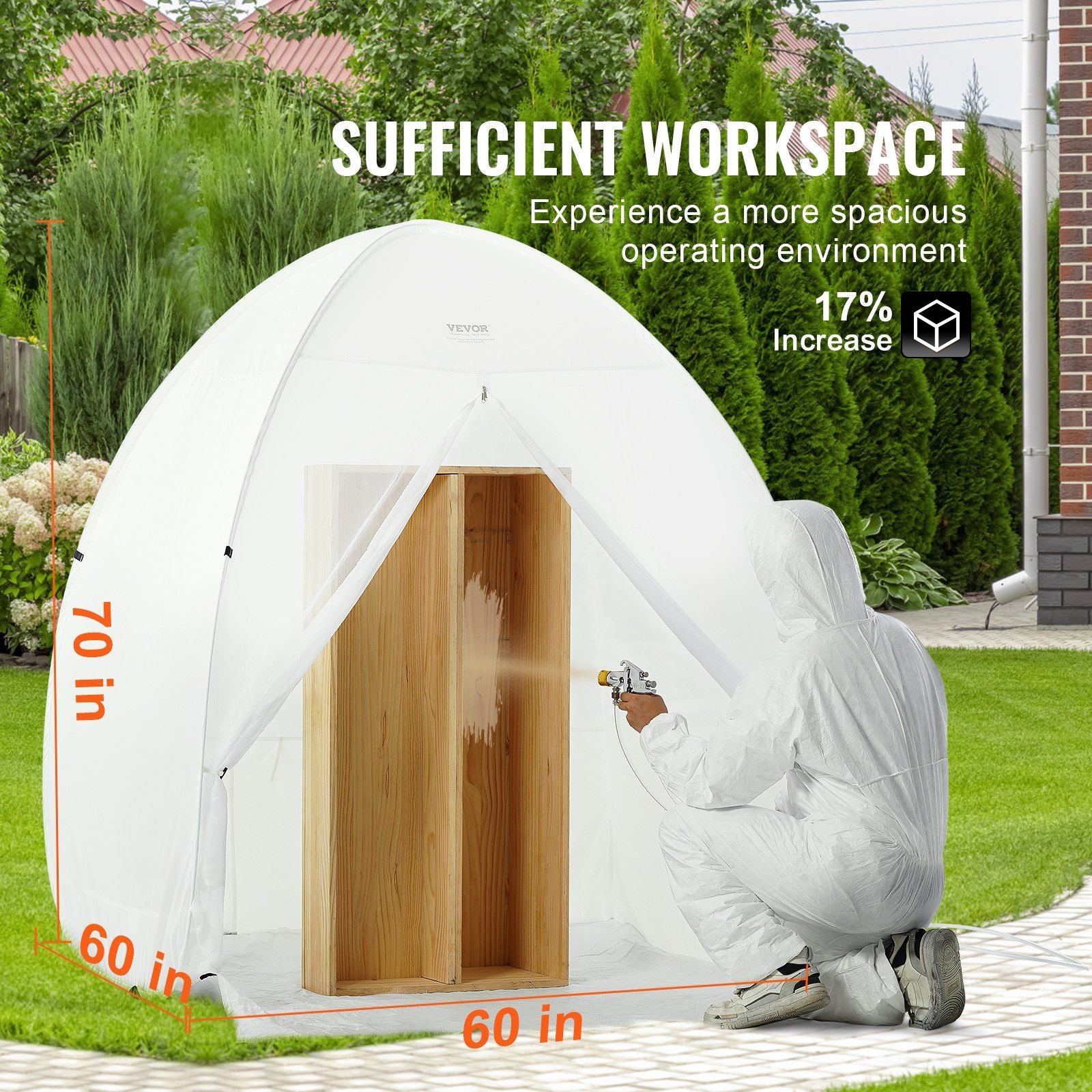 VEVOR Spray Paint Pop-Up Tent - 60x60x70in - BagNook