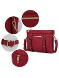 Load image into Gallery viewer, (red)Elsie Multi Compartment Crossbody Bag by Mia k - BagNook