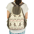 Load image into Gallery viewer, Happy Trip Fabric Art School Daypack - BagNook