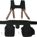 Load image into Gallery viewer, VEVOR Tool Belt with Suspenders, 29 Pockets - Fully Adjustable - Black - BagNook