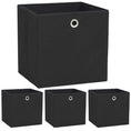 Load image into Gallery viewer, Storage Boxes 4 pcs Non-woven Fabric 12.6 x12.6 x12.6 - Black - BagNook