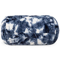 Load image into Gallery viewer, Jaxx Saxx 4 ft Sofa Bean Bag Couch - Faux Fur - Blue & White - BagNook