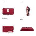 Load image into Gallery viewer, (wine-pink)Olympe Vegan Leather Wristlet Wallet by Mia K - BagNook