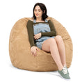 Load image into Gallery viewer, Jaxx Saxx 4 Foot Round Bean Bag, Camel - BagNook