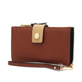 Load image into Gallery viewer, (coffee-taupe)Solene Vegan Leather Women Wristlet Wallet by Mia K - BagNook