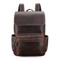 Load image into Gallery viewer, (dark brown)The Helka Backpack | Genuine Vintage Leather Backpack - BagNook