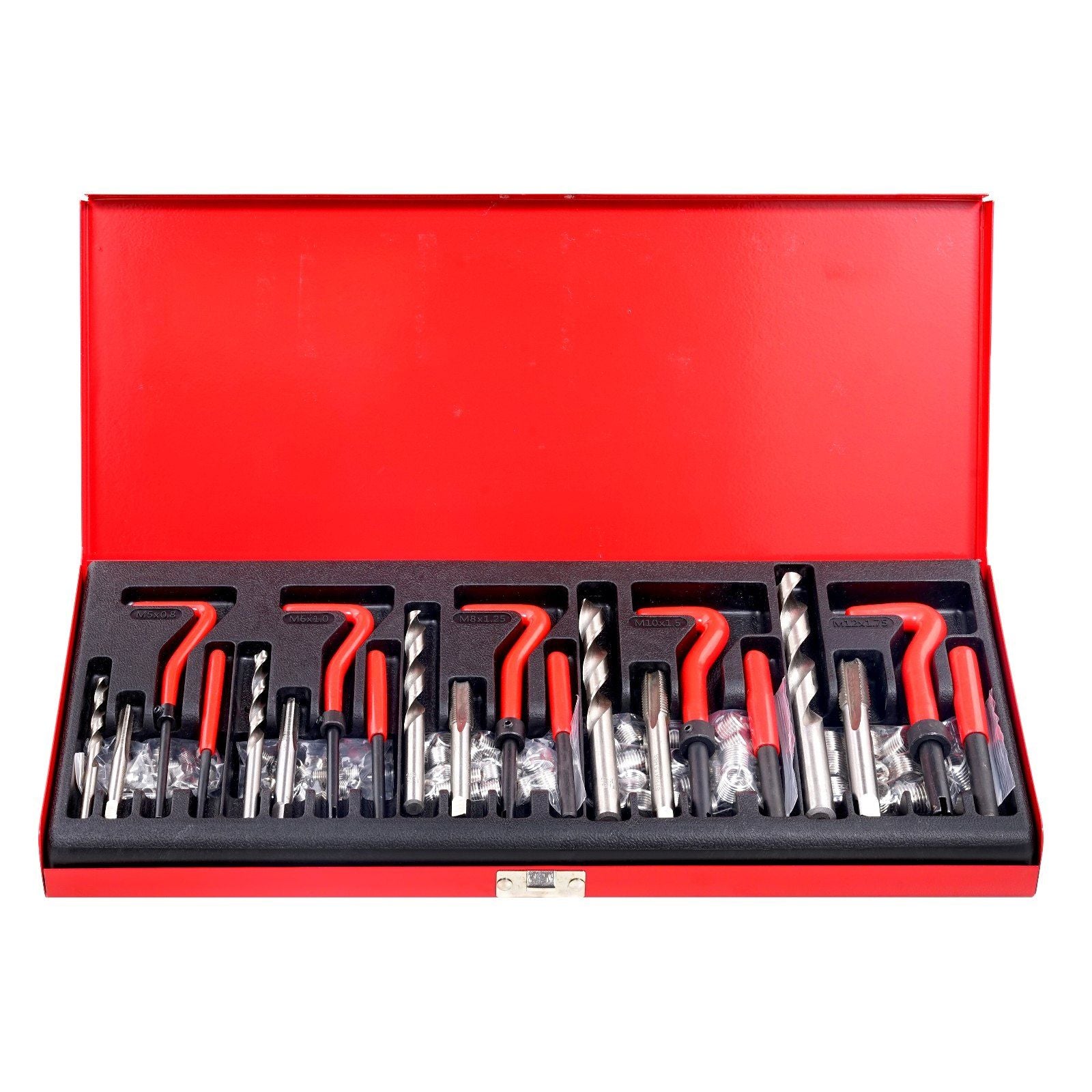 VEVOR 166pc Helicoil Thread Repair Kit Metric Rethread Tool M5 M6 M8 M10 M12 - BagNook