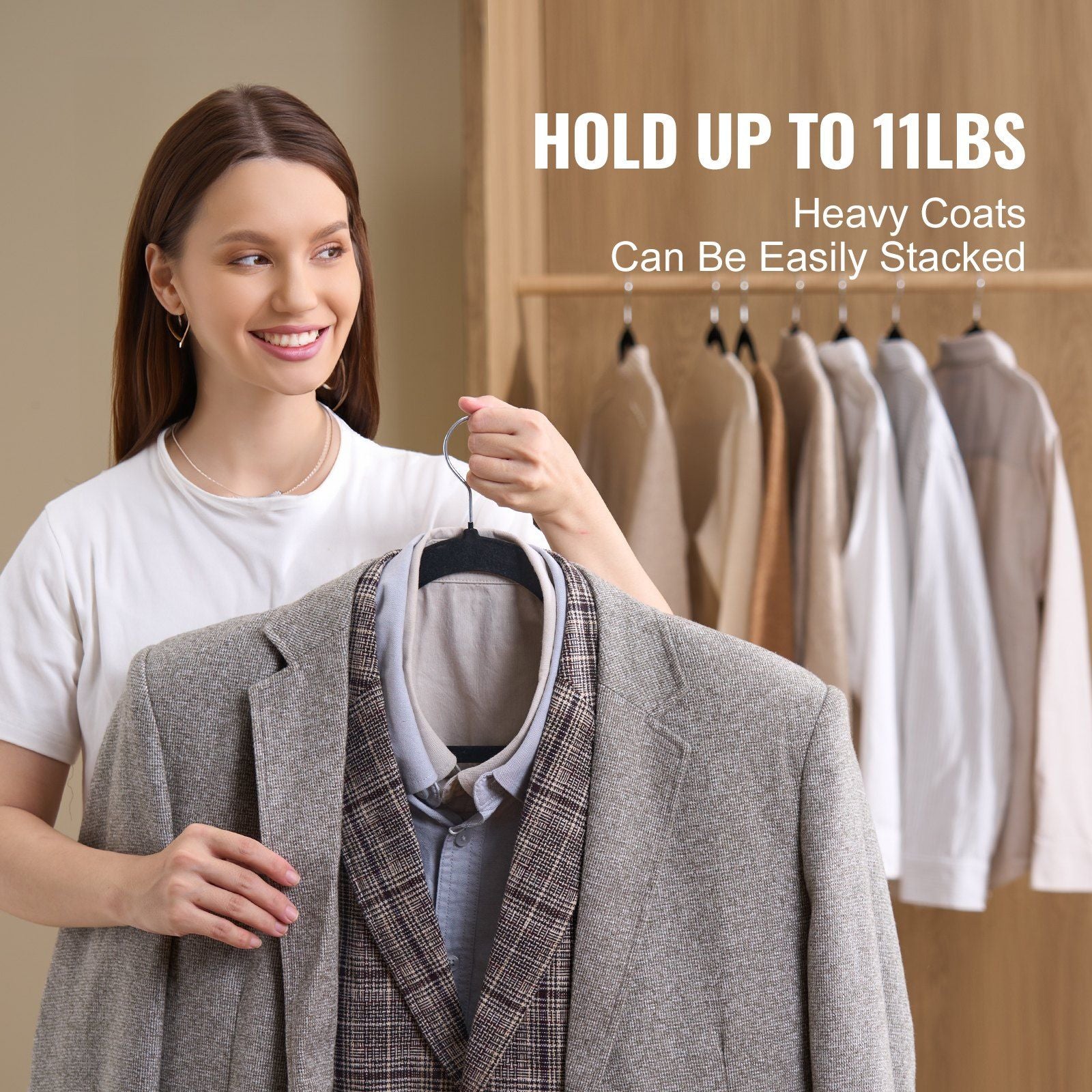 50 Non-Slip Velvet hangers, 360 swivel hook - bagNook.com