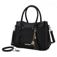 Load image into Gallery viewer, (black)Valeria Satchel Handbag with Keyring by Mia K - BagNook