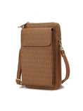 Load image into Gallery viewer, (tan)Mala Phone Wallet Vegan Leather Crossbody Bag by Mia k - BagNook