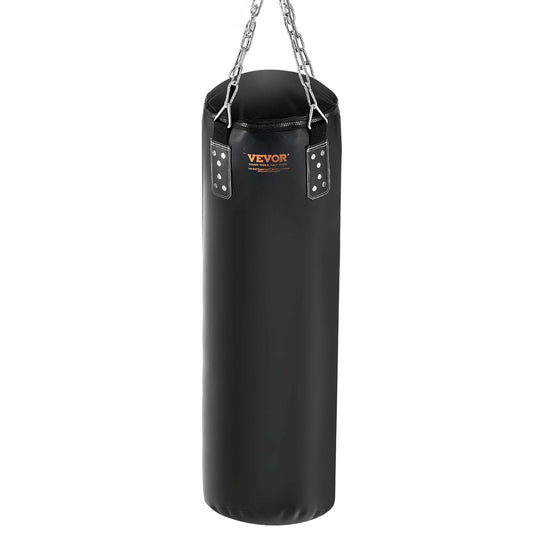 VEVOR Punching Bag for Adults - 4ft PVC Heavy Boxing Bag Set w/chains and gloves, UNFILLED - BagNook