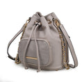 Load image into Gallery viewer, (light grey)Azalea Vegan Leather Women Bucket Bag by Mia K - BagNook