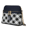 Load image into Gallery viewer, (navy)Suki Checkered Crossbody Handbag by Mia K - BagNook