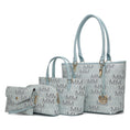 Load image into Gallery viewer, (light blue)Alexy M Signature 4pc Tote Set by Mia k - BagNook