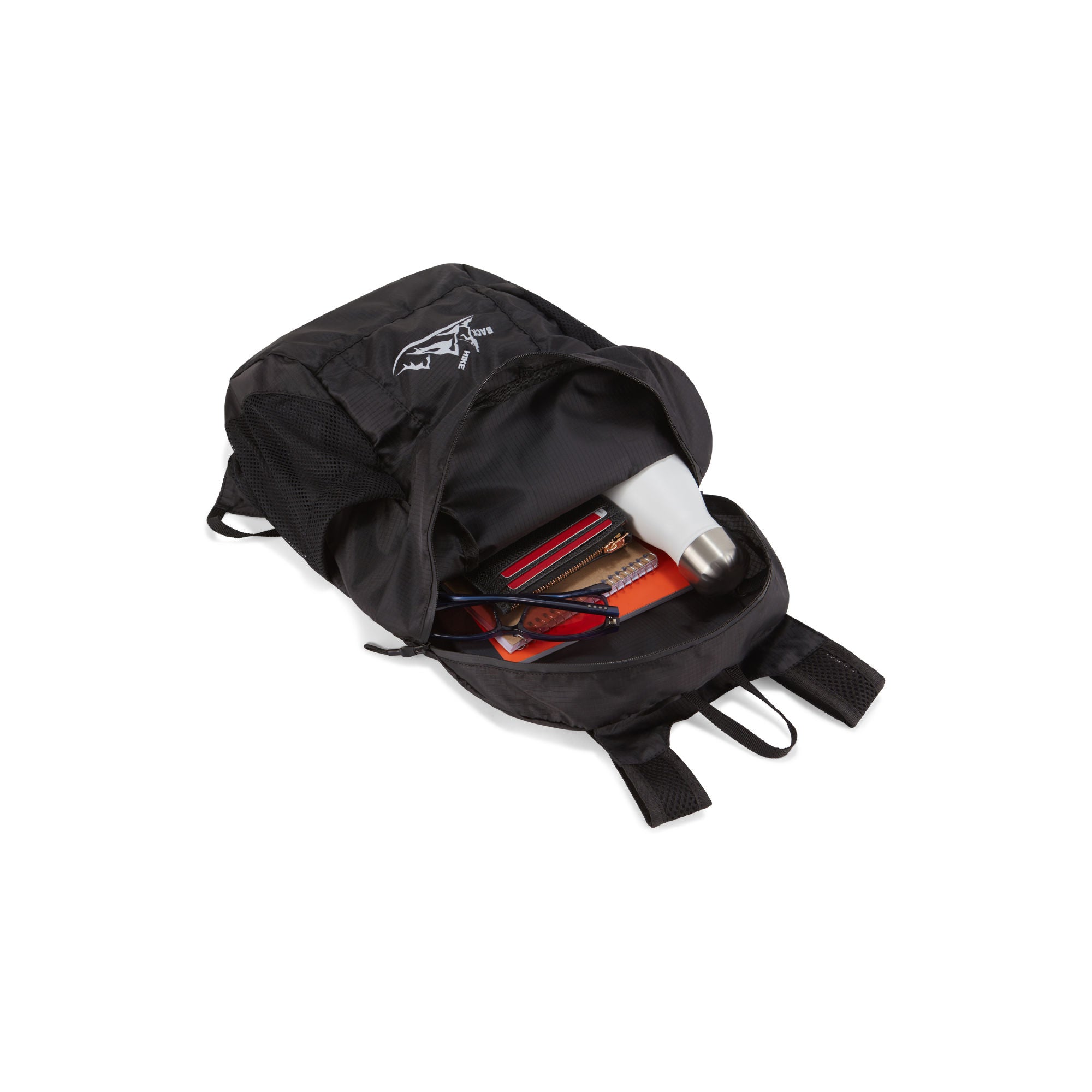 (black)HIKE Back - Folding & Compact Backpack - BagNook