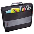 Load image into Gallery viewer, (jet black)The Classic - 2 Inch Zipper Binder w/Shoulder Strap - BagNook