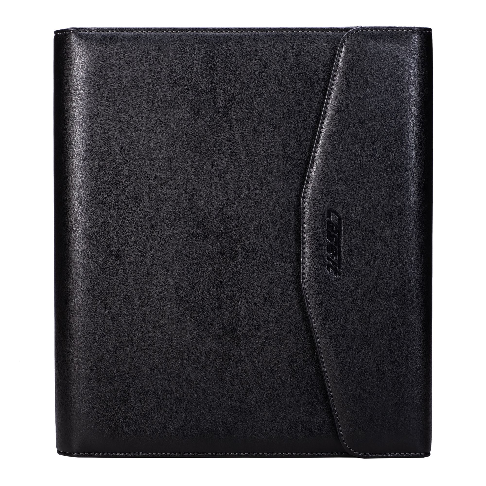 (black)The V.P Pro Faux Leather Tri Fold Padfolio - It fits a tablet! - BagNook