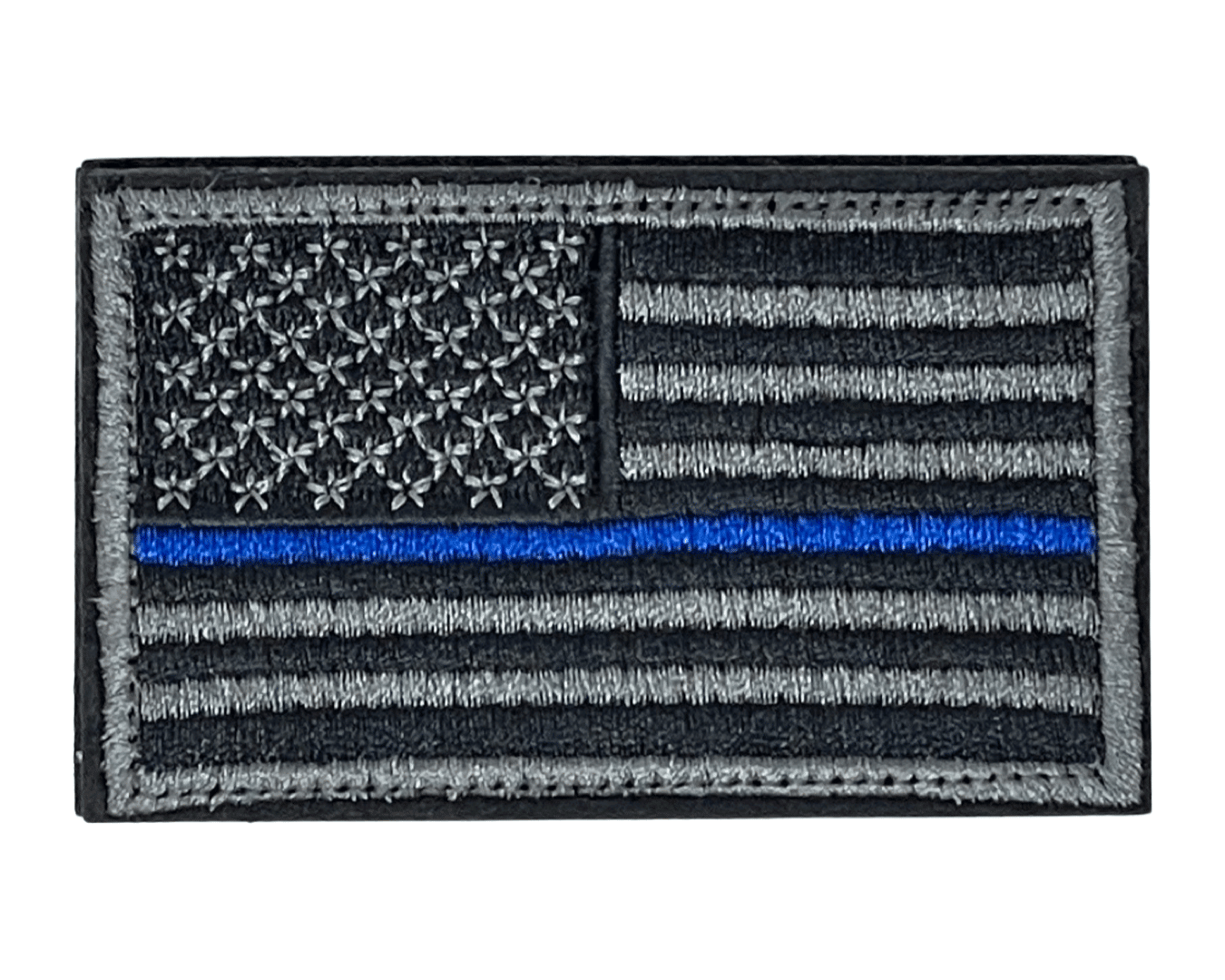 (aged blue line)Tactical USA Flag Patch w/Detachable Backing - BagNook