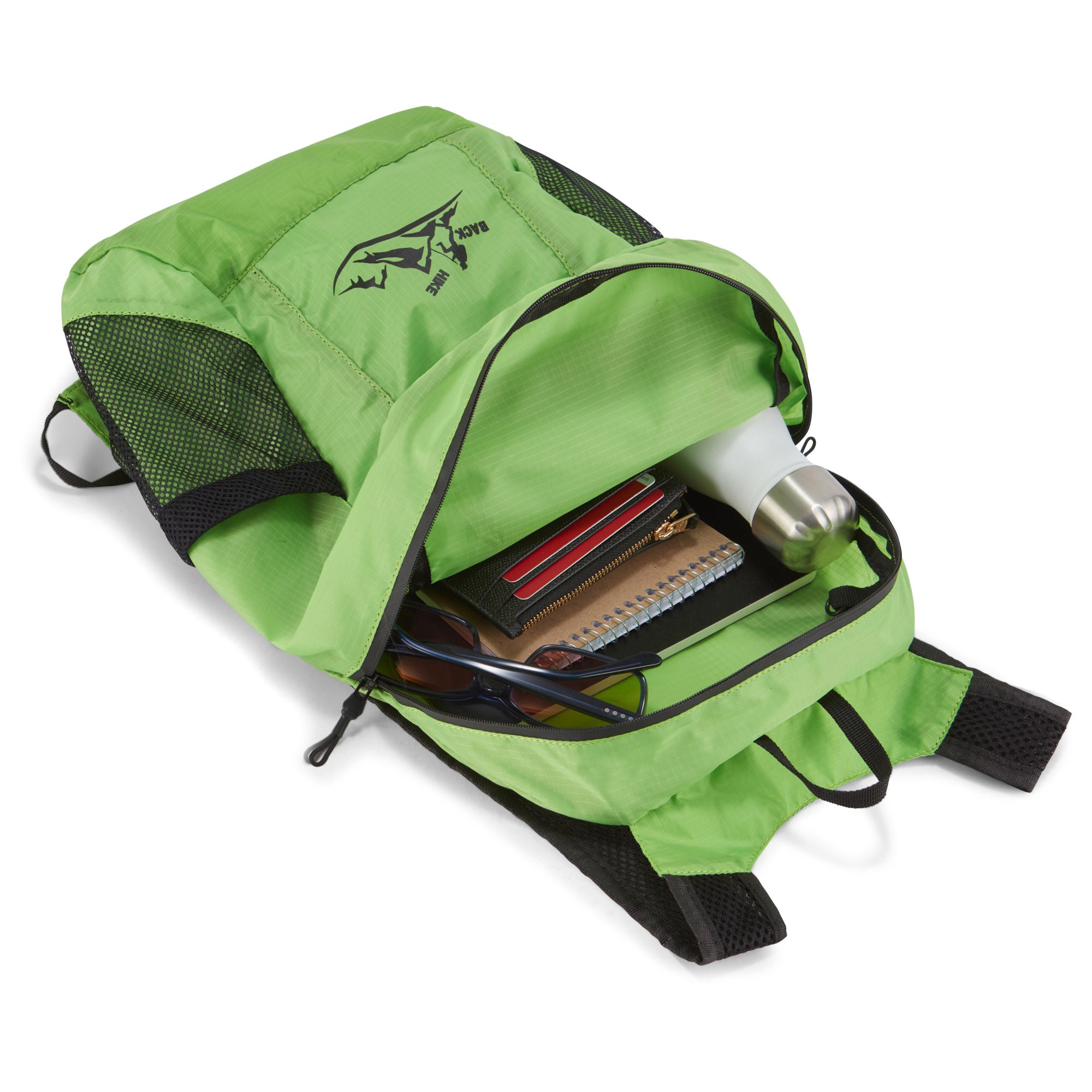 (green)HIKE Back - Folding & Compact Backpack - BagNook