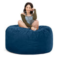 Load image into Gallery viewer, Jaxx Saxx 4 Foot Round Bean Bag, Navy - BagNook