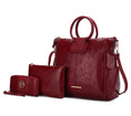 Load image into Gallery viewer, (wine)Zori Tote Handbag w/Pouch & Wallet by Mia k - BagNook