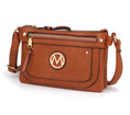 Load image into Gallery viewer, (cognac)Elaina Multi Pocket Crossbody Handbag by Mia K - BagNook
