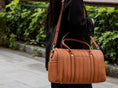 Load image into Gallery viewer, (brown)Luana Quilted Vegan Leather Duffel Bag by Mia k - BagNook