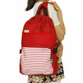 Load image into Gallery viewer, Lively Red Fabric Art School Daypack - BagNook