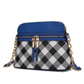 Load image into Gallery viewer, (royal blue)Suki Checkered Crossbody Handbag by Mia K - BagNook