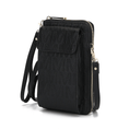 Load image into Gallery viewer, (black)Caddy Vegan Leather Phone Wallet Crossbody by Mia k - BagNook