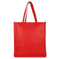 Load image into Gallery viewer, Rue Book Shop Tote - Upcycled Leather - Vibrant Red - BagNook