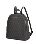 Load image into Gallery viewer, (charcoal)Sloane Vegan Leather Multi-Compartment Backpack by Mia K - BagNook