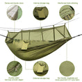 Load image into Gallery viewer, (armygreen)Camping Hammock with Mosquito Net, 2 person - BagNook